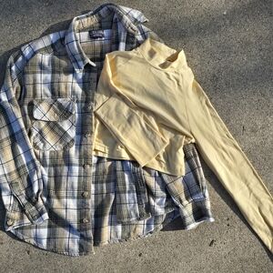 Canyon Creek Flannel + NWT Divided Turtle Neck Combo